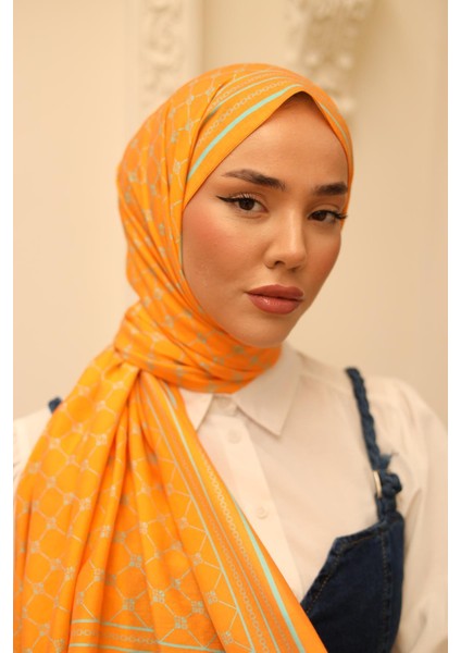 Olinda Şal 49005-20 Turuncu, Turkuaz Mavi modelleri