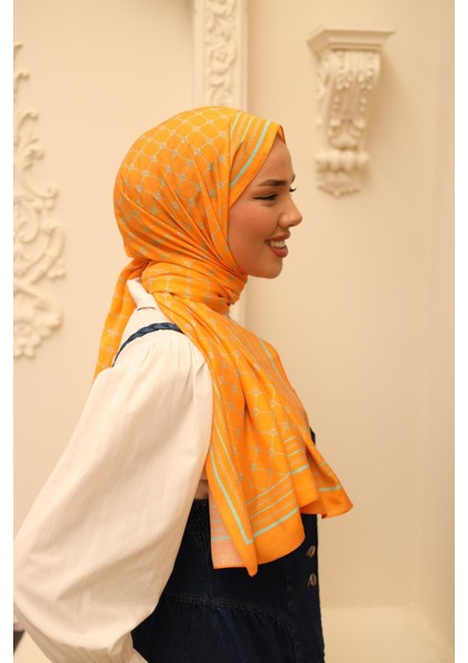 Olinda Şal 49005-20 Turuncu, Turkuaz Mavi indirimleri