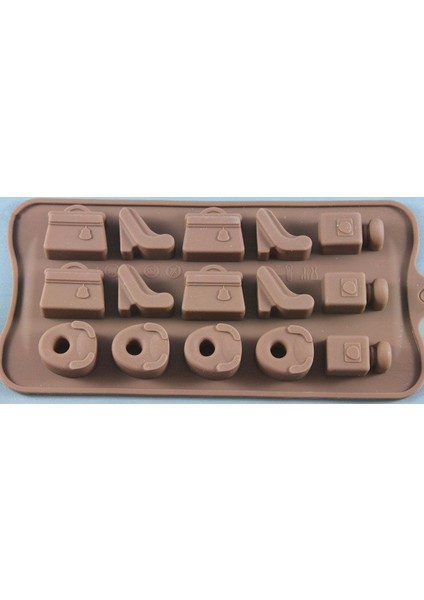 Silikon Bayan Eşyaları Çikolata Kalıbı (1279) - 15 Delikli