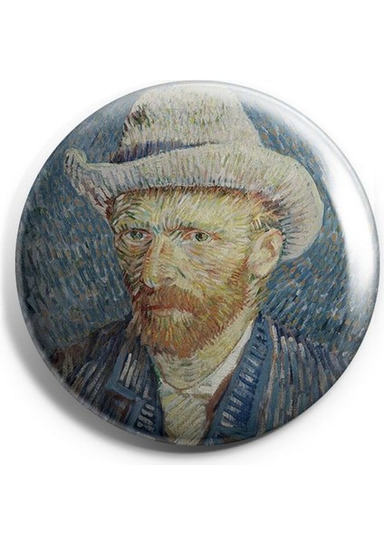 Vıncent Van Gogh Tabloları 4'lü Set Iğneli Çanta Rozeti