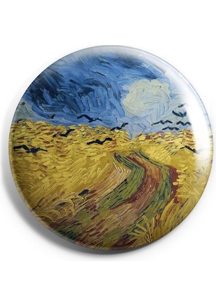 Vıncent Van Gogh Tabloları 4'lü Set Iğneli Çanta Rozeti