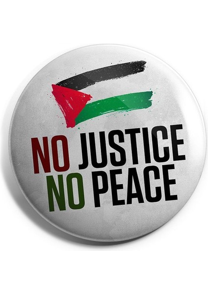 Major Selection Filistin Palestıne No Justıce No Peace Iğneli Çanta Rozeti