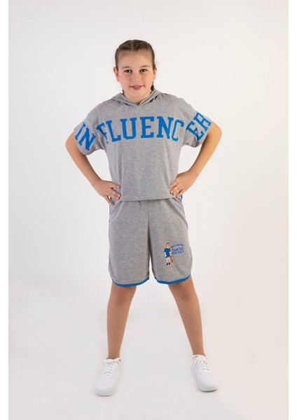 Kız Çocuk Kapşonlu Şortlu Alt-Üst Takım-10-13 Yaş fiyatları