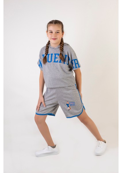Kız Çocuk Kapşonlu Şortlu Alt-Üst Takım-10-13 Yaş modelleri