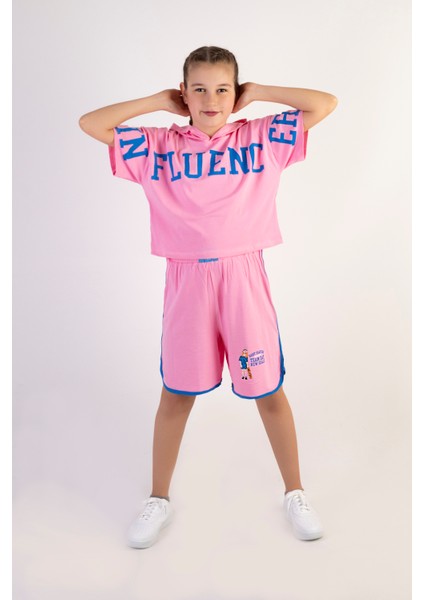 Kız Çocuk Kapşonlu Şortlu Alt-Üst Takım-10-13 Yaş modelleri