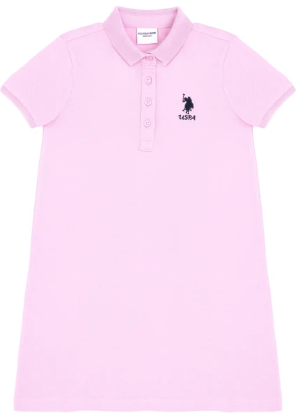 U.S. Polo Assn. Kız Çocuk Pembe Örme Elbise 50288076-VR041