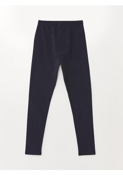 Beli Lastikli Basic Kız Çocuk Tayt