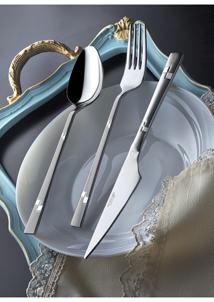 Diva Yemek Kaşık 12 Kişilik - Sade 304 /3mm