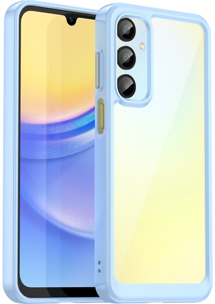 Anti-Düşen Telefon Kılıfı Için Samsung Galaxy A16 Darbeye Dalı Kılıf Tpu + Akrilik Koruyucu Şeffaf Telefon Kapağı-Mavi (Yurt Dışından)