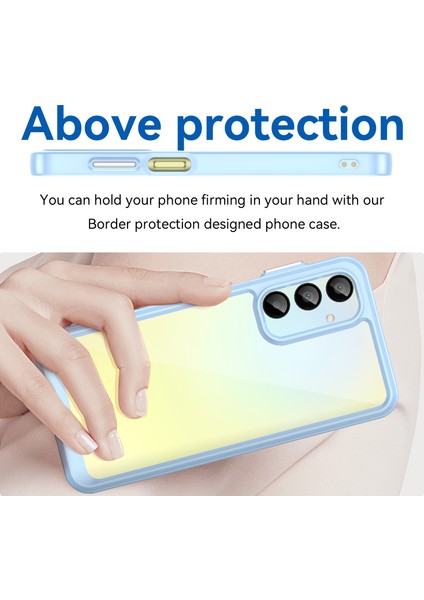 Anti-Düşen Telefon Kılıfı Için Samsung Galaxy A16 Darbeye Dalı Kılıf Tpu + Akrilik Koruyucu Şeffaf Telefon Kapağı-Mavi (Yurt Dışından) fırsatları