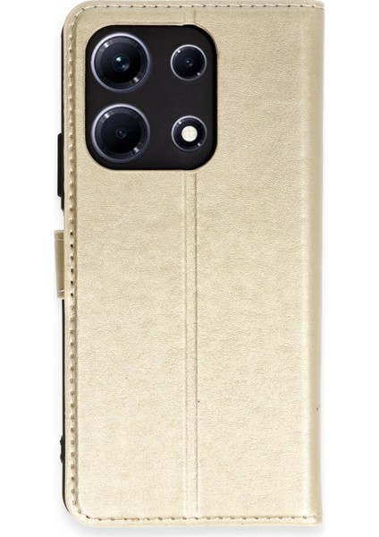 Infinix Note 30 Kılıf Trend S Plus Kapaklı Kılıf - Gold 13