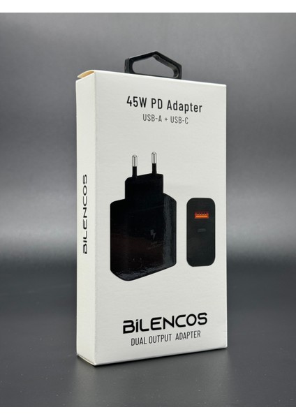 45W PD Hızlı Şarj Adaptörü | USB-C Power Delivery | iPhone – Samsung Uyumlu