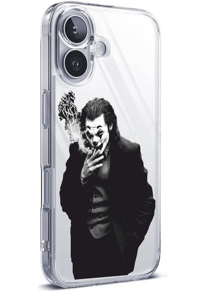 3gen Case Apple iPhone Modelleri Uyumlu Joker Desenli Şeffaf Silikon Kılıf