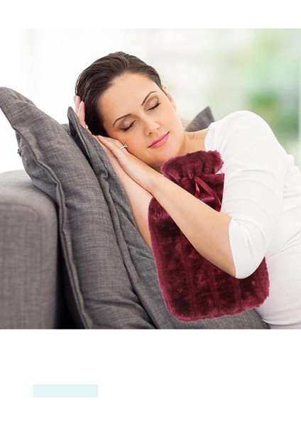 2 Litre Ponponlu Yumuşak Peluş Sıcak Su Torbası Fuşya indirimleri