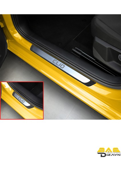Clio 4 Sw Sport Tourer Krom Kapı Eşik Koruması 2012 Üzeri 4 Parça
