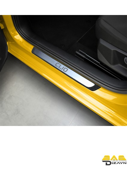Clio 4 Sw Sport Tourer Krom Kapı Eşik Koruması 2012 Üzeri 4 Parça
