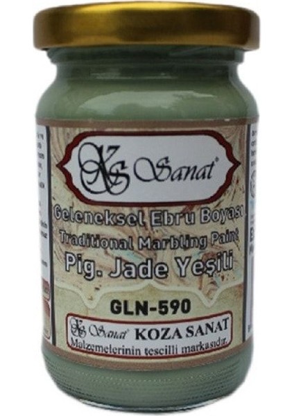 Koza Sanat Geleneksel Ebru Boyası 105 cc GLN 590 Pigment Jade Yeşil