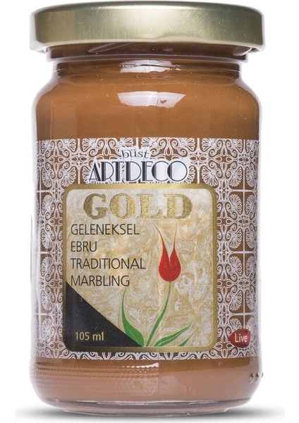 Gold Geleneksel Ebru Boyası 105 ml 650 Kahverengi