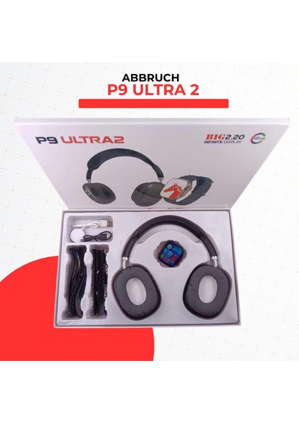 Fırsattan P9 Ultra 3 Akıllı Saat Kulaklık Hediyeli 7 Kordonlu Set