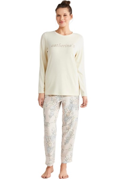Catherines Kadın Bej Pijama Takım 2633