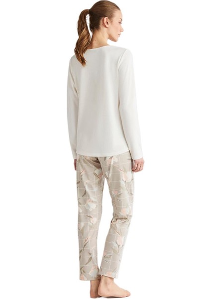 Catherines Kadın Ekru Pijama Takım 2629