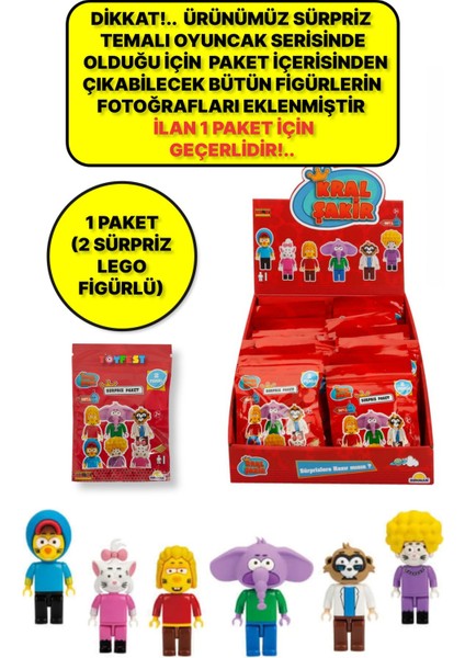 Blx Yapı Blok Parçalı Kral Şakir Çizgi Film Figür Karekterleri Sürpriz Paket - 1 Paket (2 Figür) S00001616