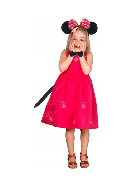 Minnie Mouse Taç Kuyruk Papyon Gösteri Seti