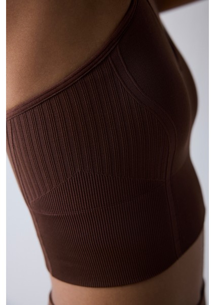Kahverengi Hafif Destek Seamless (Dikişssiz) Spor Sütyeni fırsatları