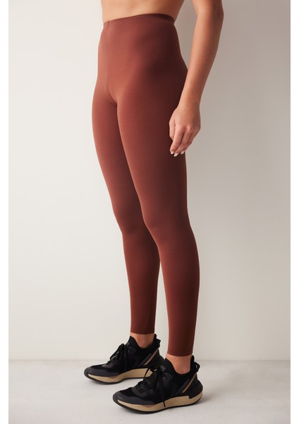 Kahverengi Yüksek Bel Toparlayıcı Miracle Slimmer Tayt