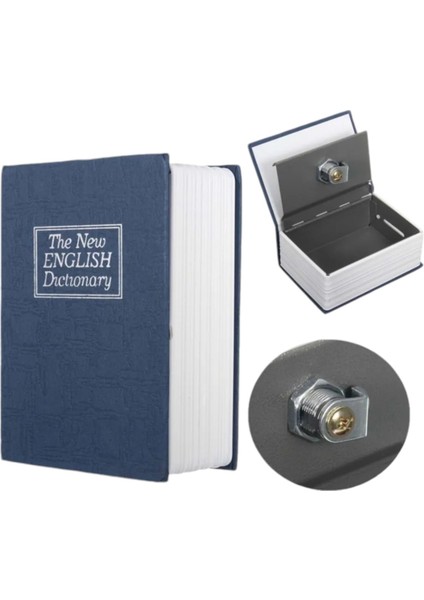 Sözlük Görünümlü Mini Kasa 11.5cm Kitap Para Gizli Güvenli Kilitli