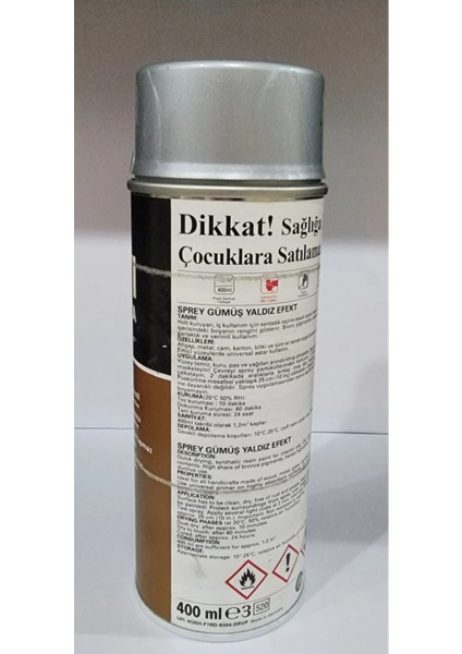 Sprey Boya 400 ml Metalik Gümüş Yaldız fiyatları