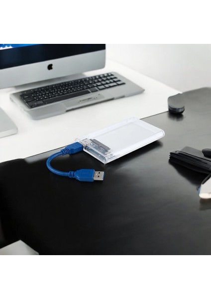 Şeffaf 2.5" Sata SSD USB 3.0 Harici Slim Harddisk Kutusu