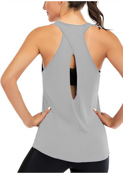 Kadın Cross Running Çapraz Sırtı Açık Antrenman Yoga Spor Atlet Tank Tops 1782