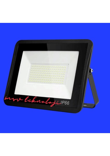 220 Volt 150 Watt Siyah Slim Kasa Mavi IP65 LED Projektör