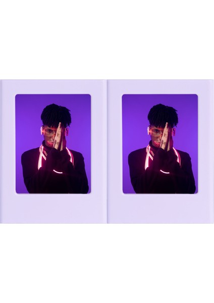 Instax Mini Film Uyumlu Lila 2'li Mıknatıslı Fotoğraf Çerçeve Seti