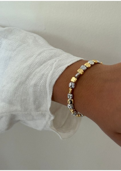 Çok Renkli Bileklik, 15 cm Uzatma, Pirinç Malzeme