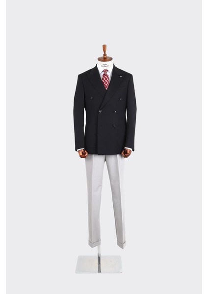 Kruvaze Yaka Tasarımlı Erkek Ceket - KAW5242W modelleri