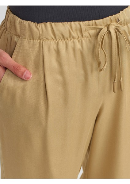 71535 Geniş Paça Özel Kesim Pantolon-Açık Camel fırsatları