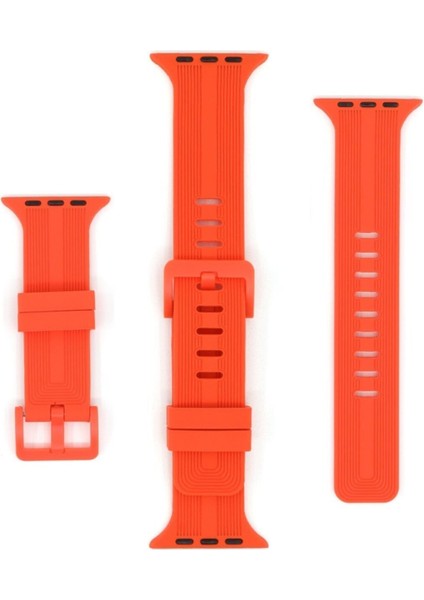 Apple Watch Uyumlu 38-40-41-42-44-45-49 mm Silinebilir Yüksek Kalite Çizgi Detaylı Esnek Yumuşak Tokalı Silikon Kordon fiyatları