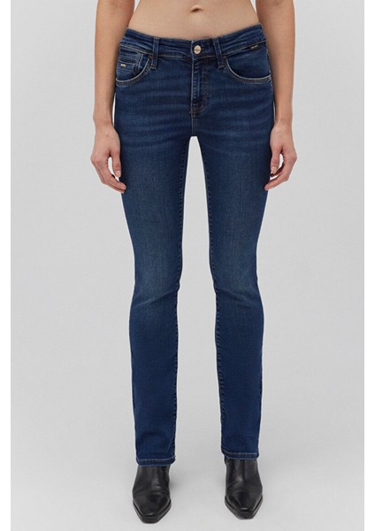 Mona Gold Klasik Vintage Koyu Mavi Jean Pantolon 1049787784 modelleri