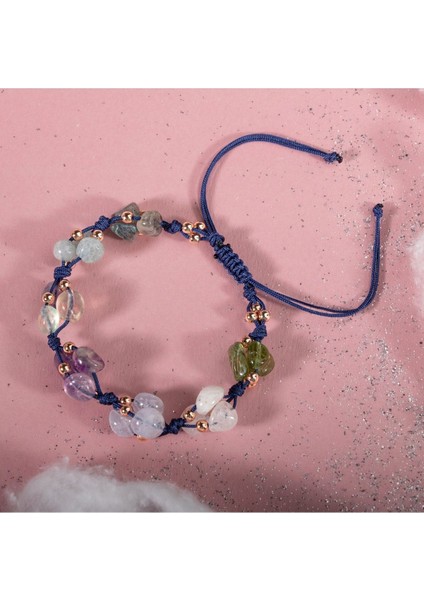 Kova Burcu Doğal Taş Makrome Bileklik Çok Renkli, Şık ve Benzersiz Tasarım fiyatları