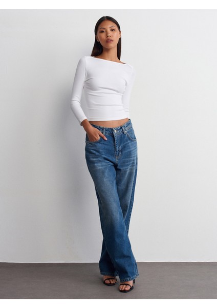 71693 Tint Yıkama Balon Denim Pantolon-Tint