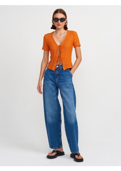 71686 Balon Model Denim Pantolon-Mavi