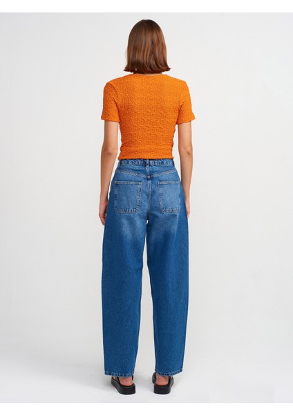 71686 Balon Model Denim Pantolon-Mavi fiyatları