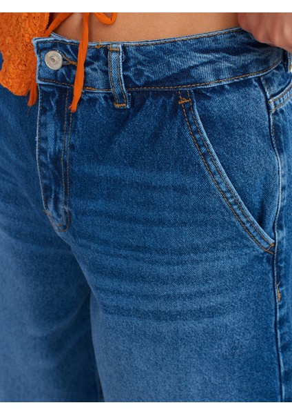 71686 Balon Model Denim Pantolon-Mavi fırsatları