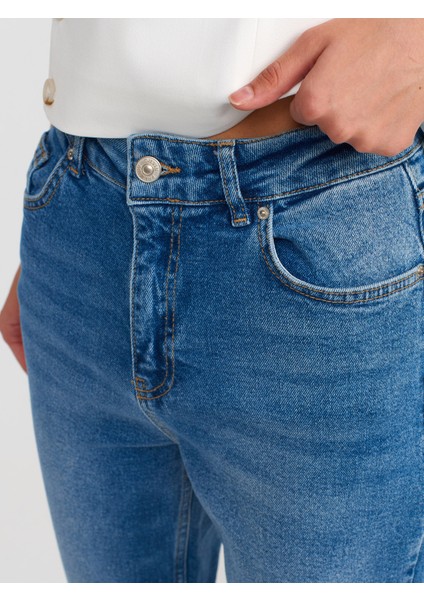 71682 Comfort Slim Fit Denim Pantolon-Mavi fırsatları