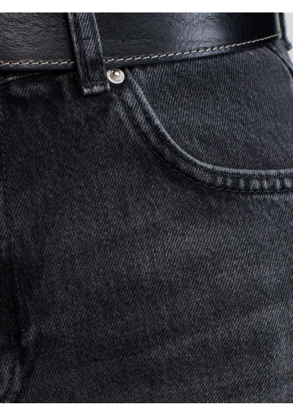 71702 Eskitmeli Denim Pantolon-Antrasit