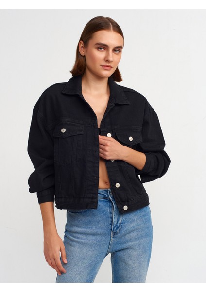 65353 Oversize Denim Mont-Siyah