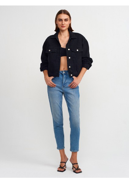 65353 Oversize Denim Mont-Siyah