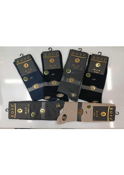 Erkek Bamboo Soket Küçük Desenli Çorap 14023 - 6 Adet